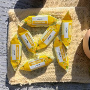 citrinos skonio saldainiai karvutė