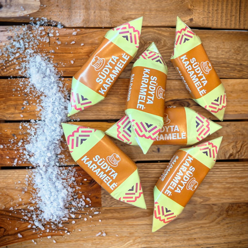 sūdyta karamėlė karvutė